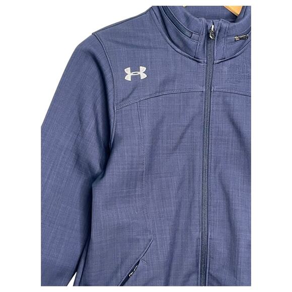 Under Armour Jacket Womens XS Loose ColdGear Pockets Full Zip Hoodie Sporty Blue - Picture 5 of 15